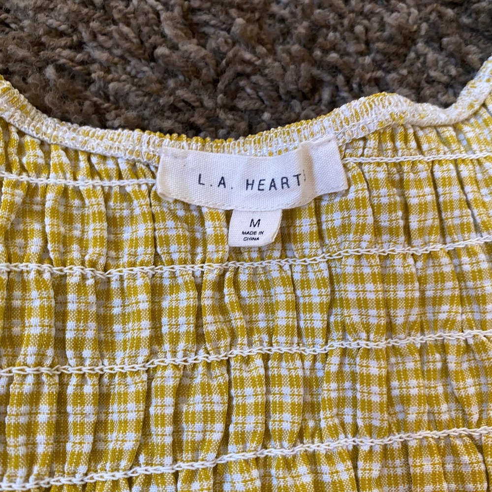 Yellow Flowy L.A. Hearts Blouse - Picture 3 of 3